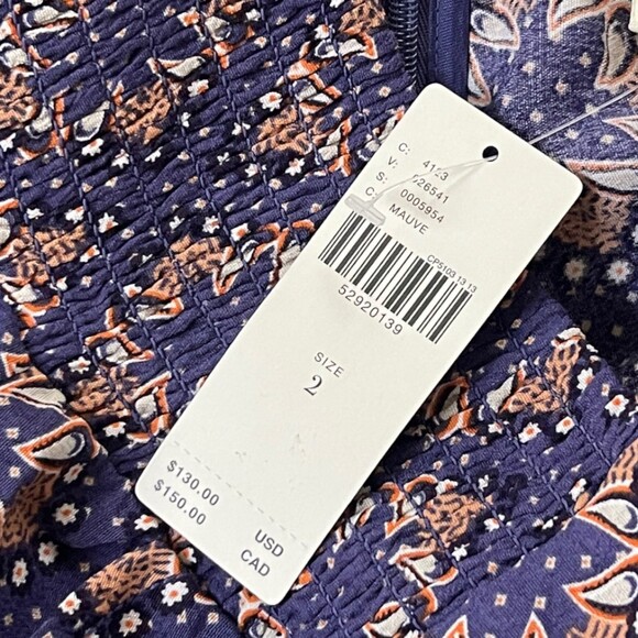 Maeve NWT Purple Terrace Floral Wide Leg Pants 2 - Picture 6 of 12